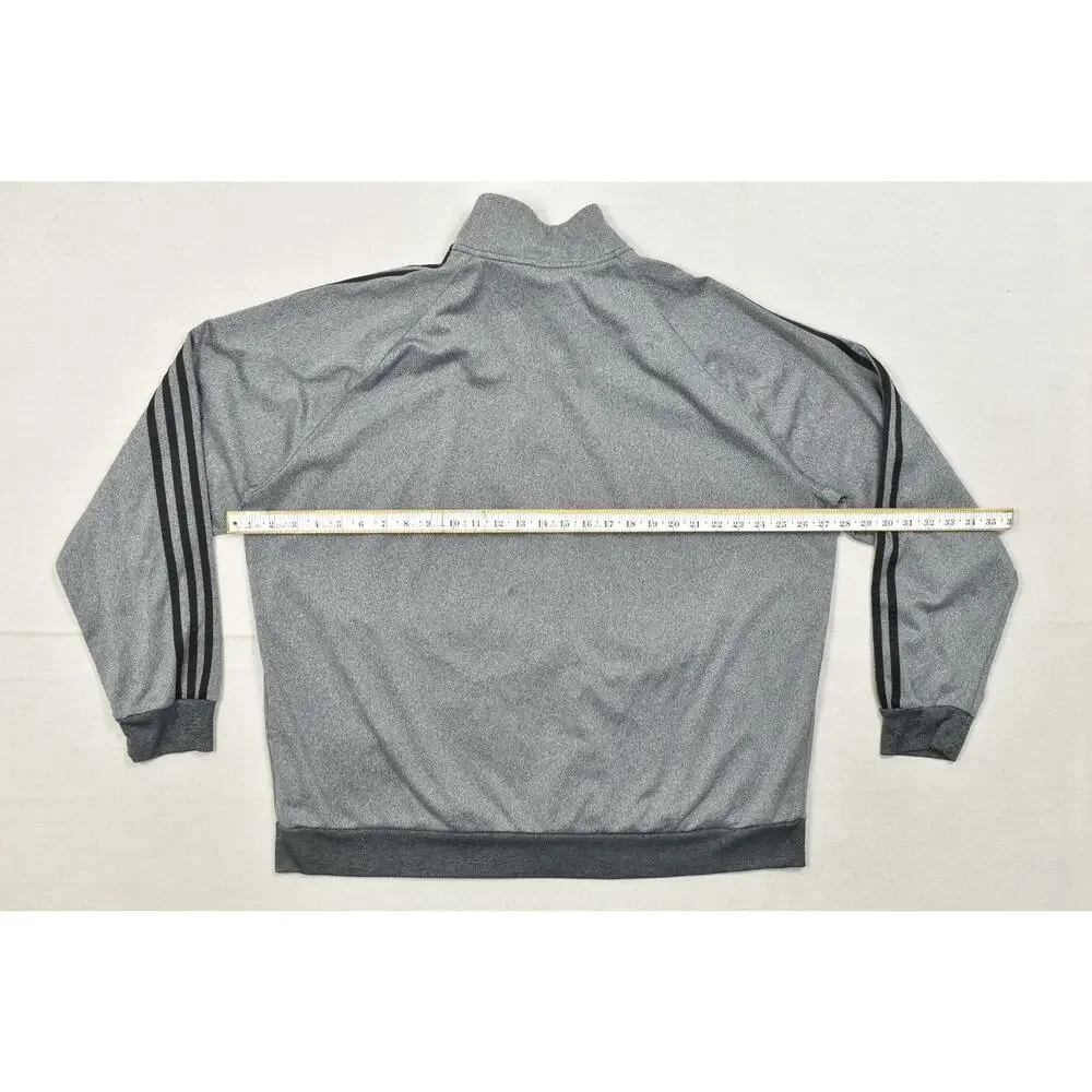Adidas Activewear jacket men's size 2XL Full Zip Long Sleeve 3 Striped Soccer